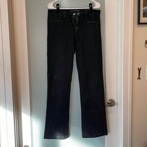 Banana Republic black wide leg denim trouser 28